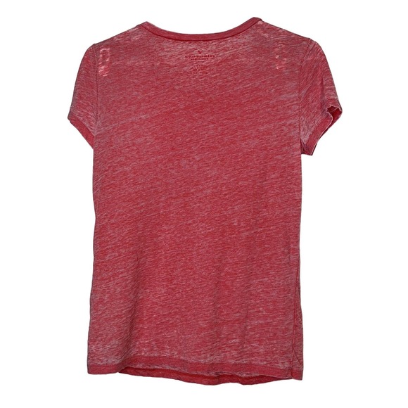 American Eagle Pink T-Shirt, X-Small, NYC Front Pocket, Round Neck, Short Sleeve - Picture 3 of 4